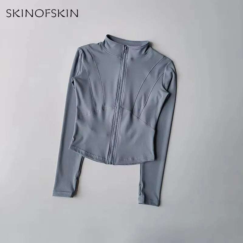 Outdoor Sports Long Sleeved Women Slim Yoga Clothes