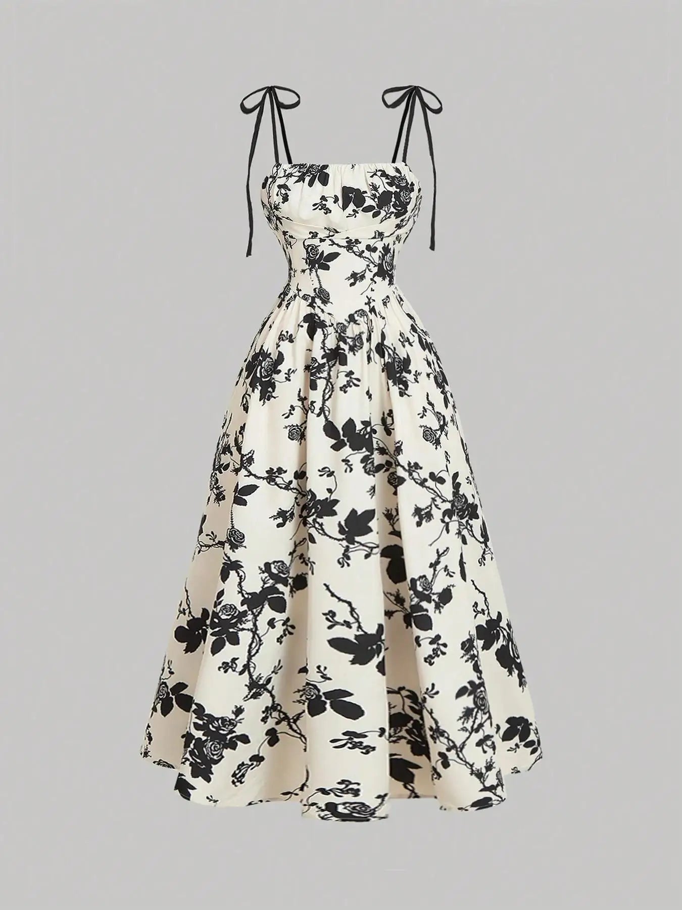 New Women's Flower Print  Sundress Spring Dress