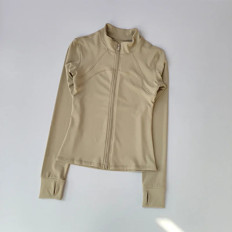 Outdoor Sports Long Sleeved Women Slim Yoga Clothes