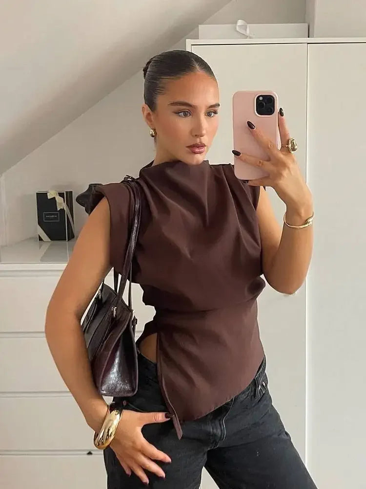 2025 Summer Asymmetric Tank Women