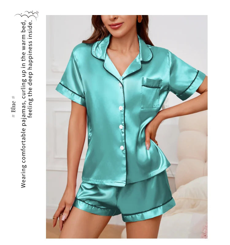 Women's Pajamas Set Satin