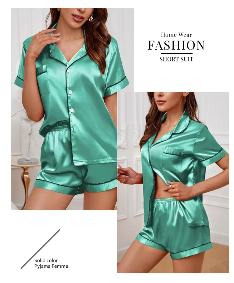 Women's Pajamas Set Satin