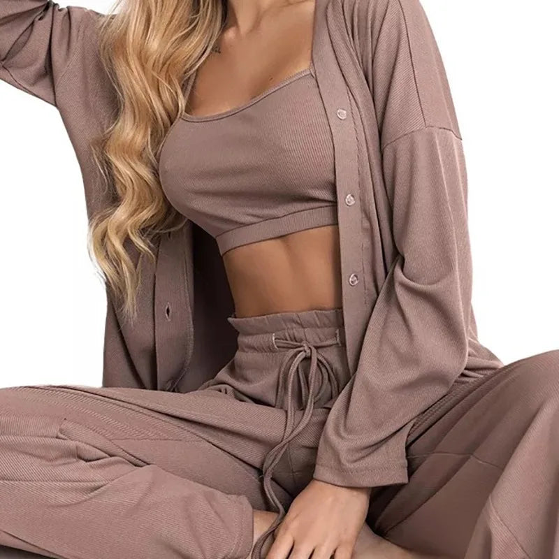 n 3 Piece Casual Homewear  Lady's Loungewear Soft