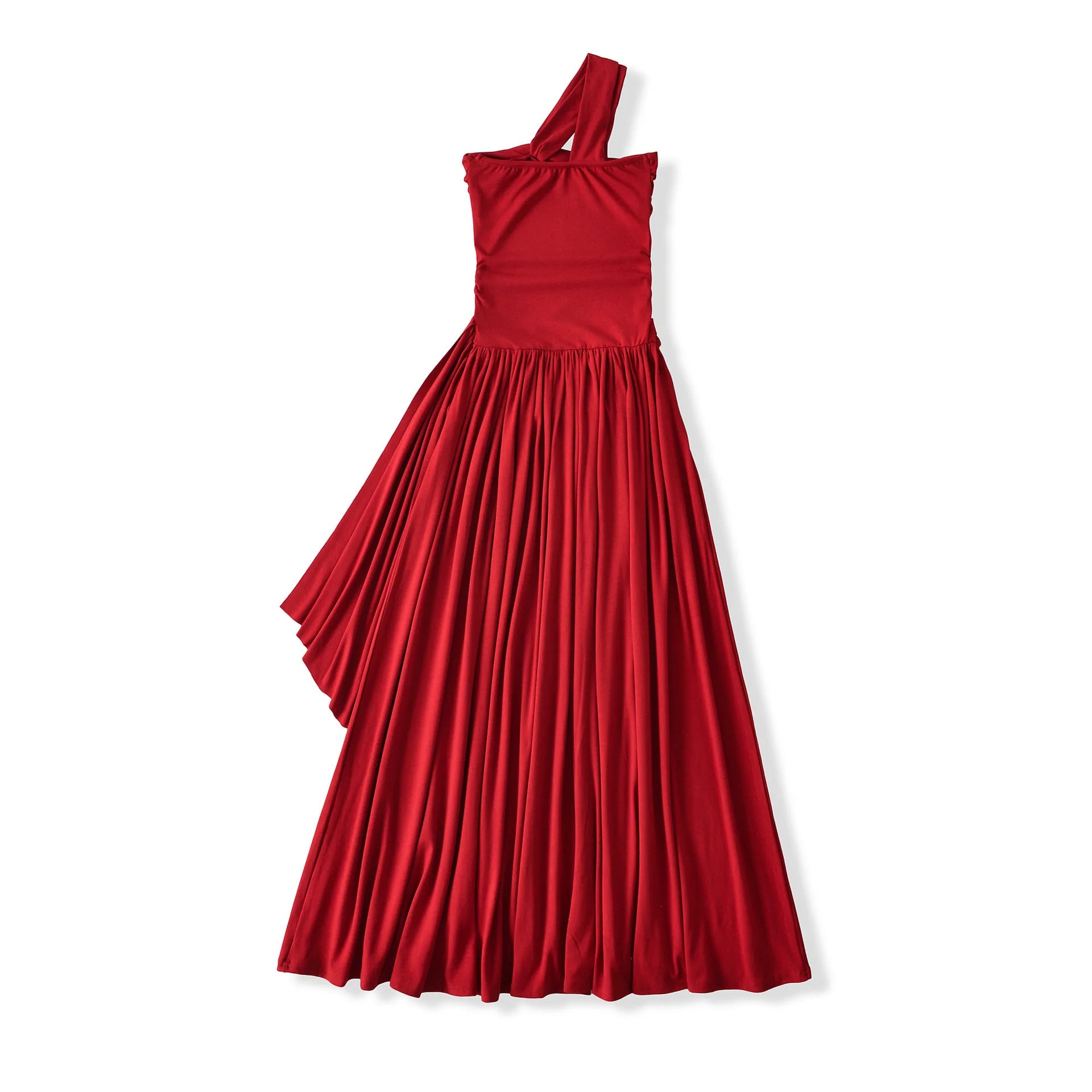 Spicy Girl Sexy Design Twist Long Solid Color Dress