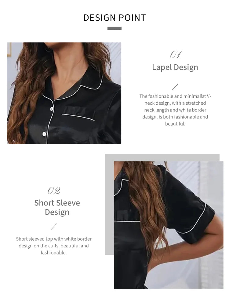 Women's Pajamas Set Satin