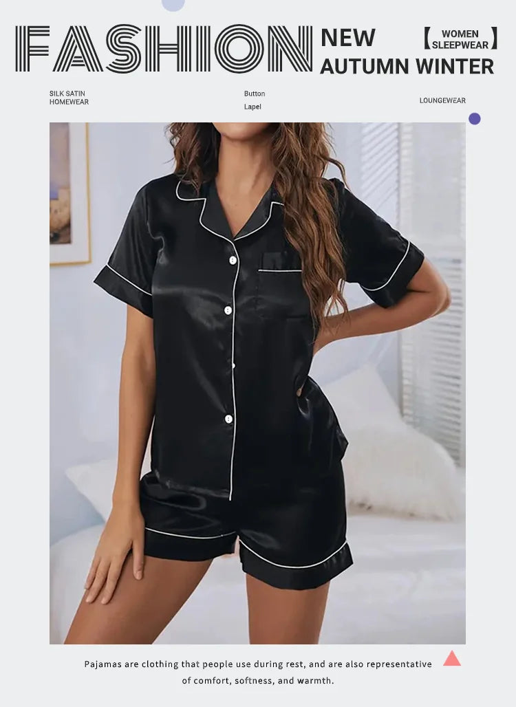 Women's Pajamas Set Satin