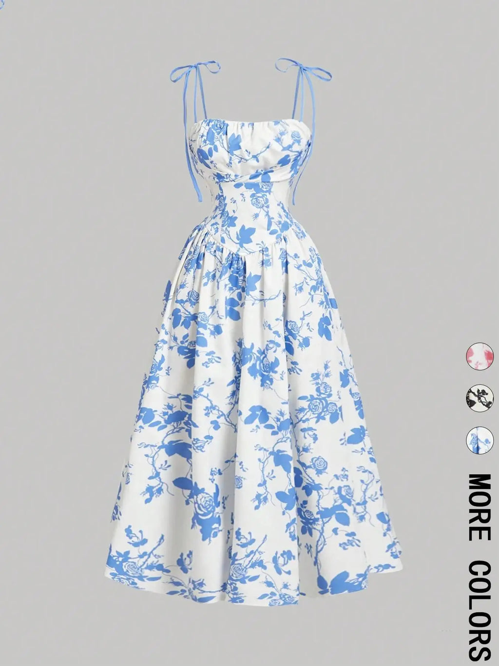 New Women's Flower Print  Sundress Spring Dress