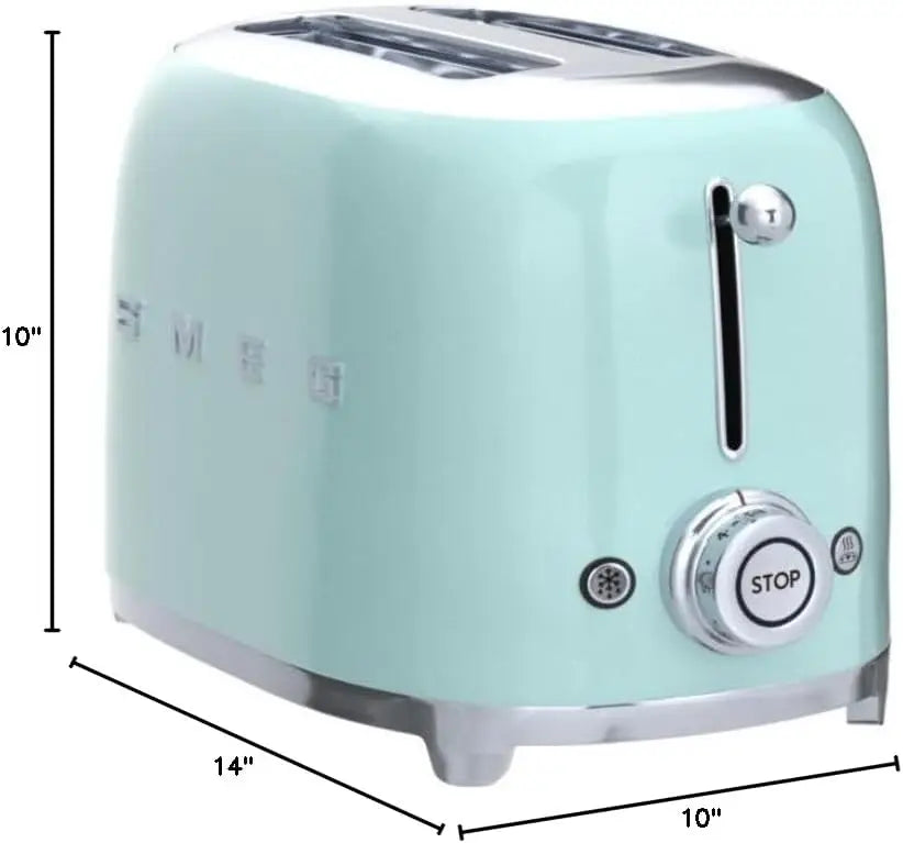SMEG 2 Slice Toaster with 6 Presets and Defrost Function
