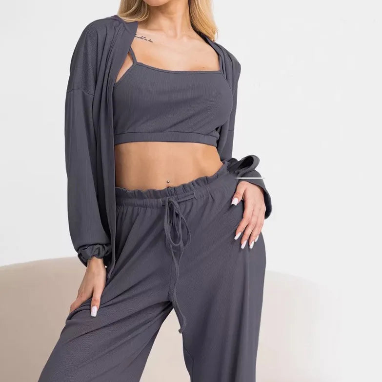 n 3 Piece Casual Homewear  Lady's Loungewear Soft