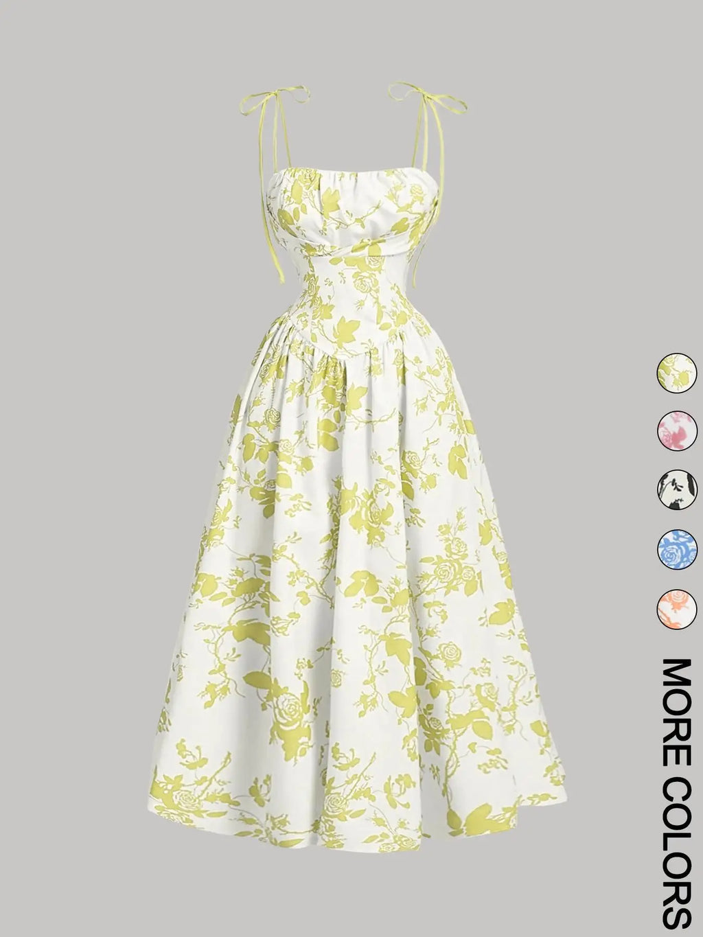 New Women's Flower Print  Sundress Spring Dress