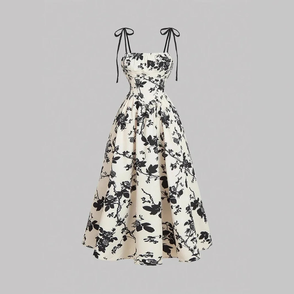 New Women's Flower Print  Sundress Spring Dress