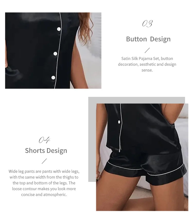 Women's Pajamas Set Satin