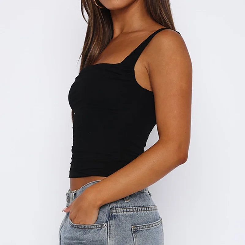 Sexy Tank Women Summer New Tops Solid Backless