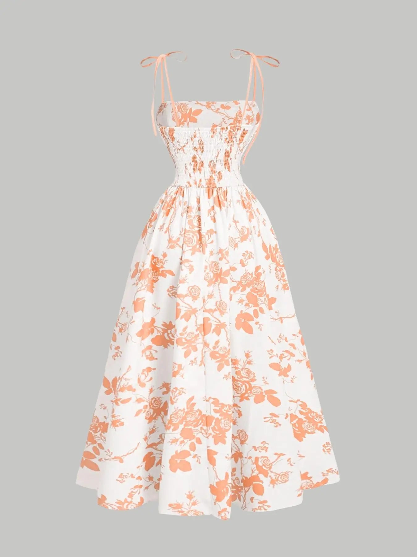 New Women's Flower Print  Sundress Spring Dress