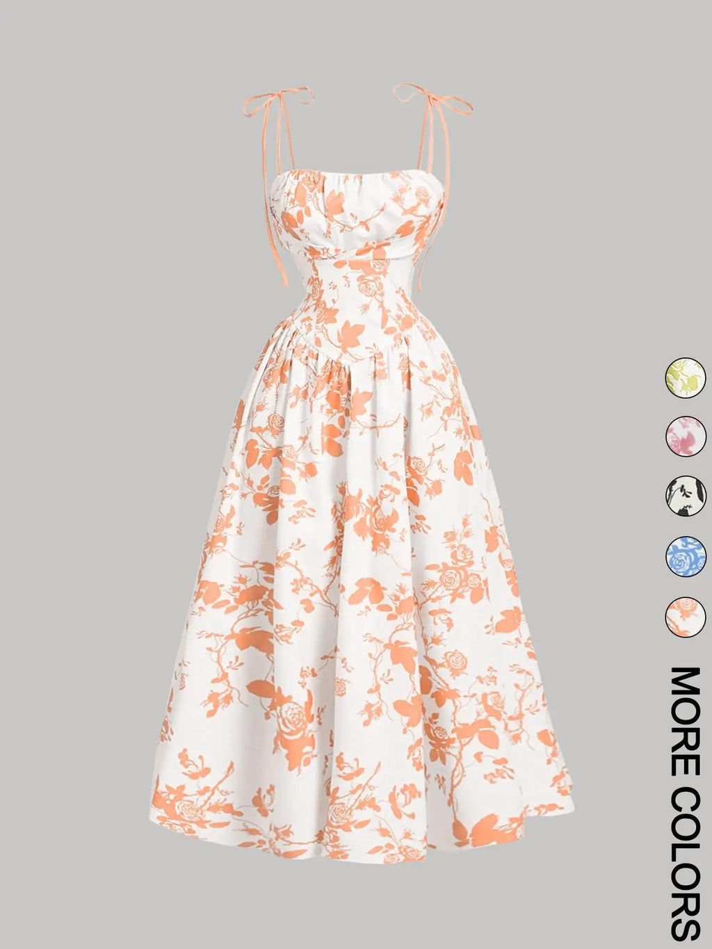 New Women's Flower Print  Sundress Spring Dress