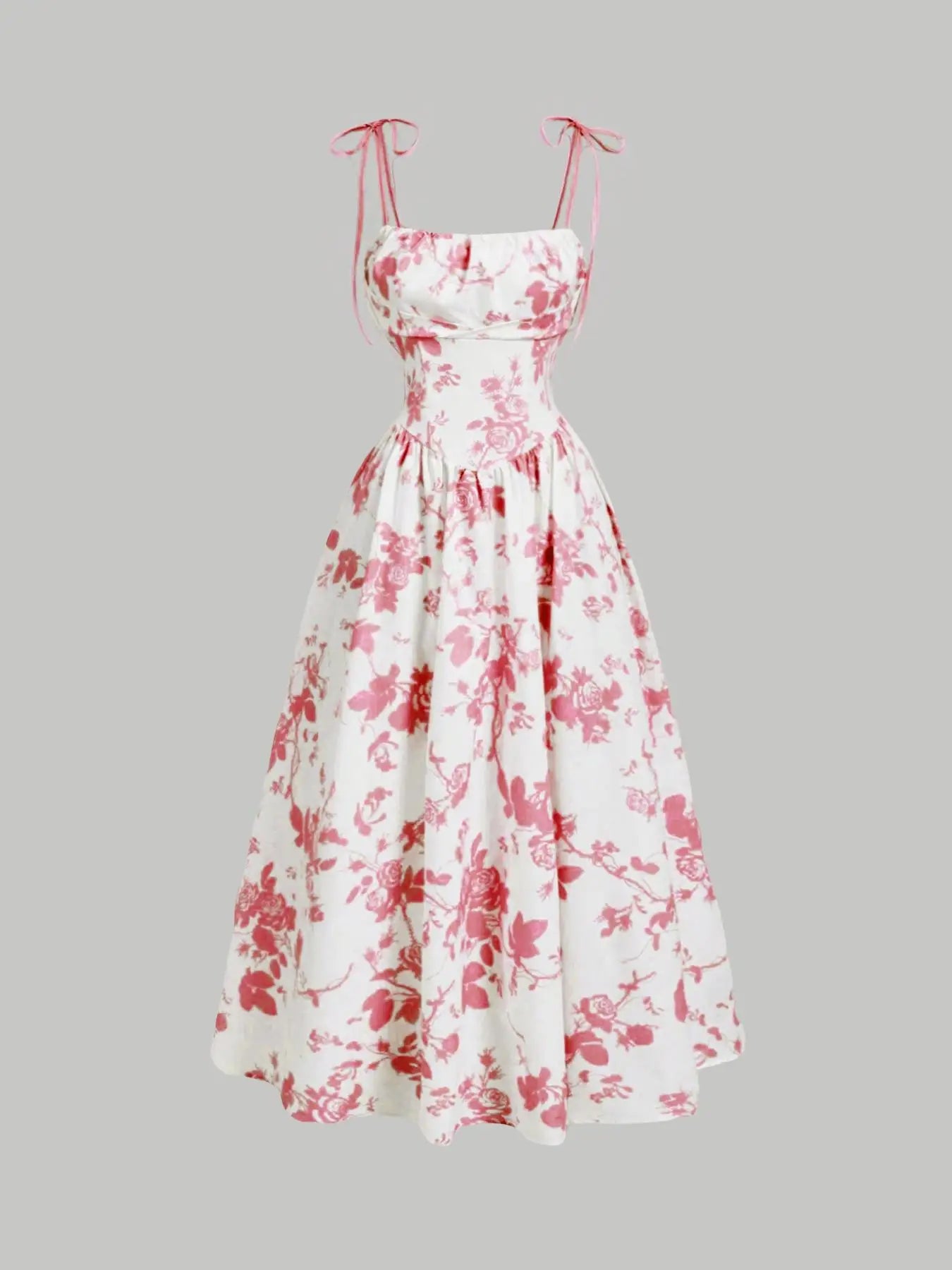 New Women's Flower Print  Sundress Spring Dress