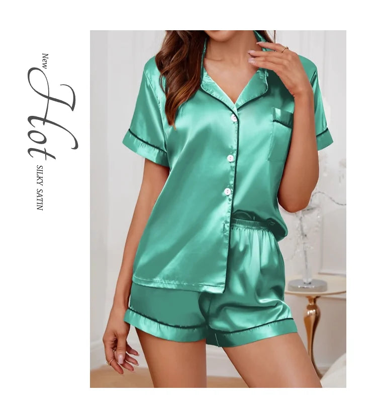 Women's Pajamas Set Satin