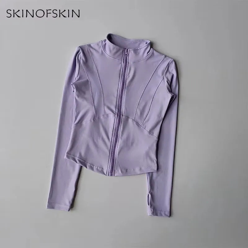 Outdoor Sports Long Sleeved Women Slim Yoga Clothes