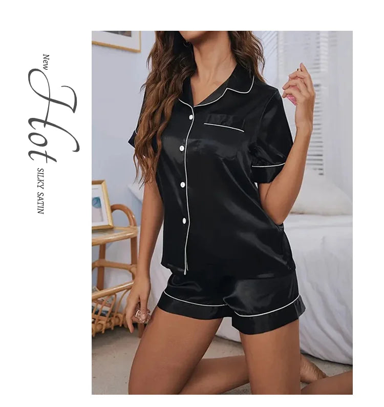Women's Pajamas Set Satin