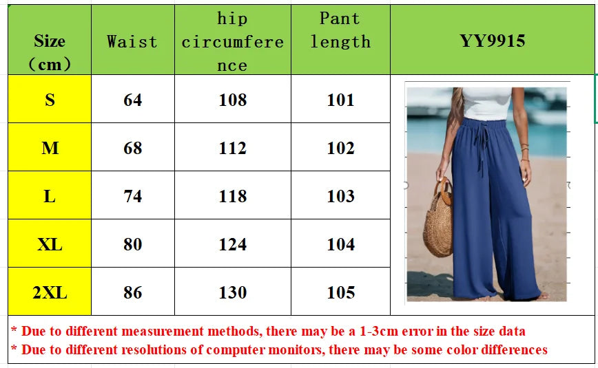 Wide Leg Loose Drawstring Casual  Pants