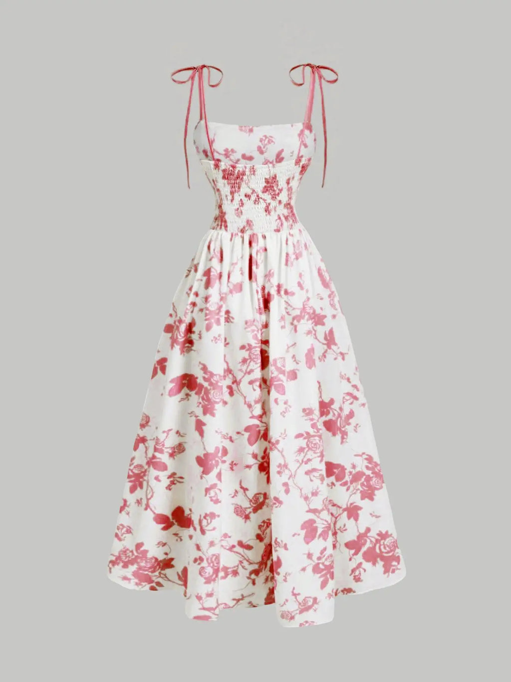 New Women's Flower Print  Sundress Spring Dress