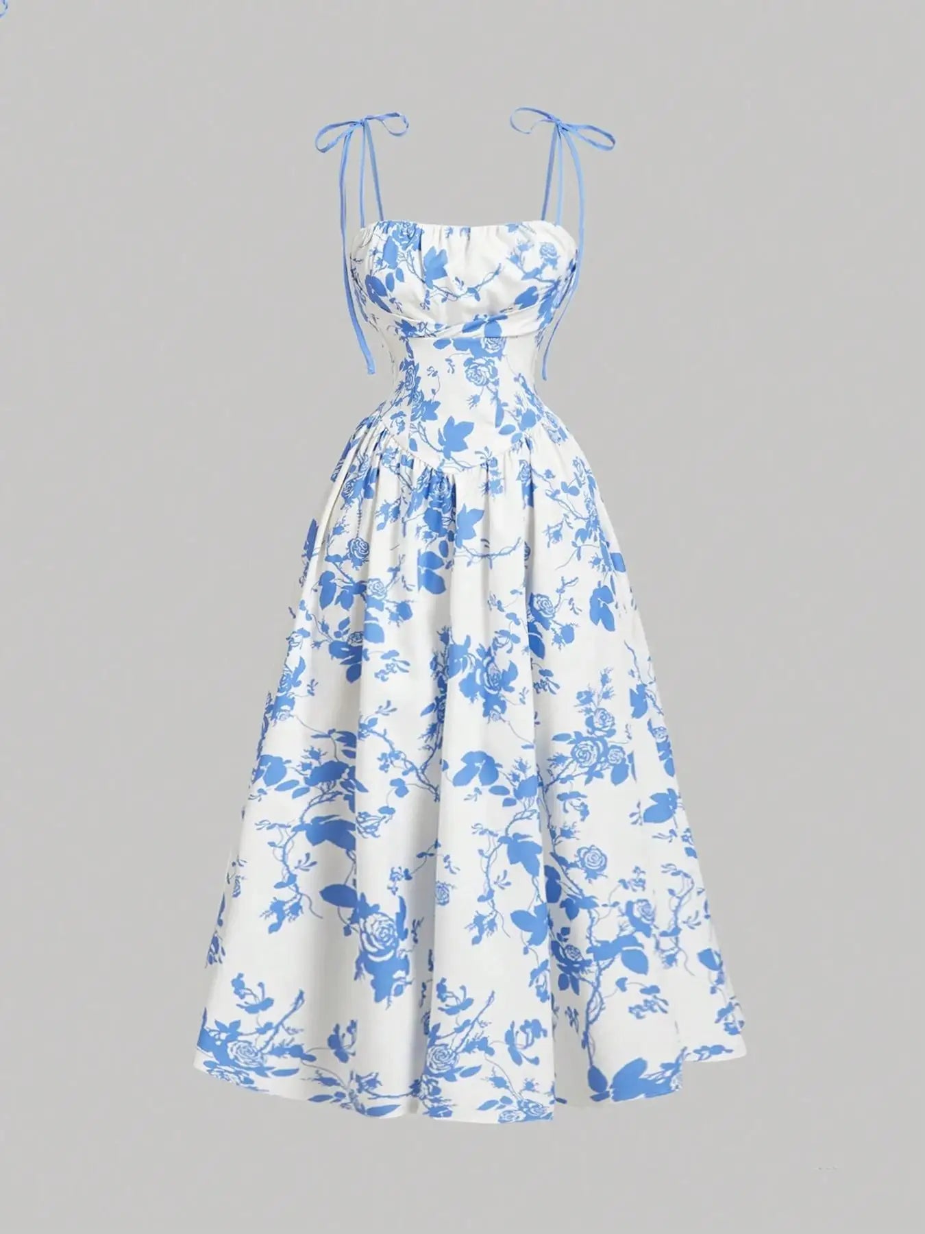 New Women's Flower Print  Sundress Spring Dress