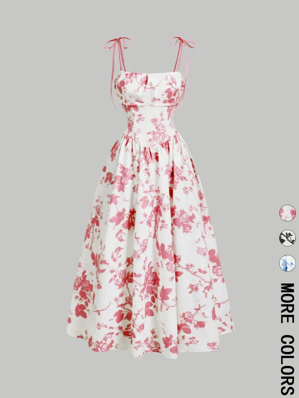 New Women's Flower Print  Sundress Spring Dress