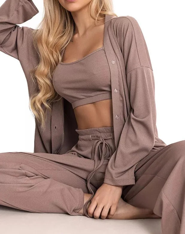 n 3 Piece Casual Homewear  Lady's Loungewear Soft