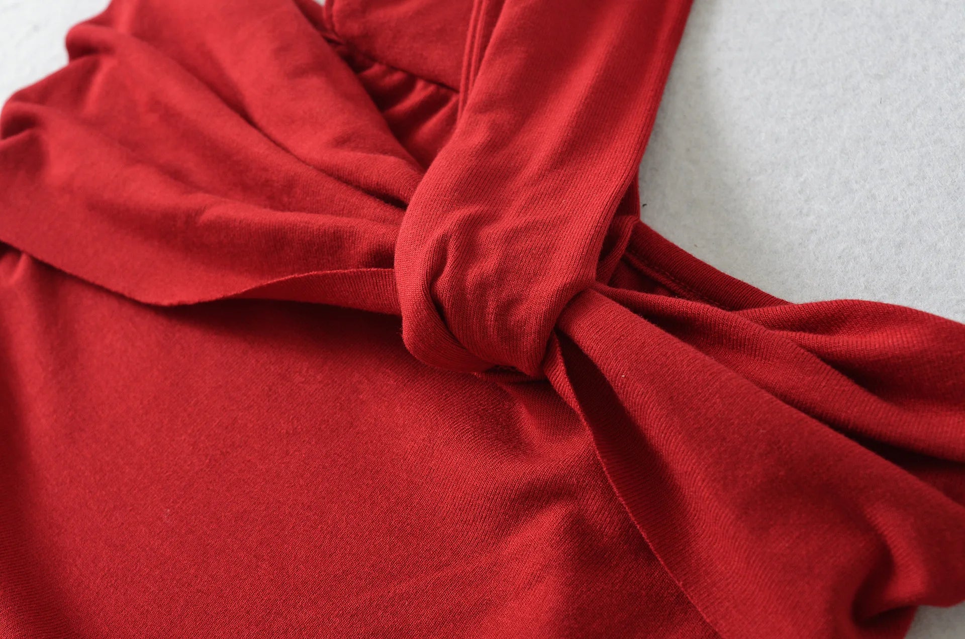 Spicy Girl Sexy Design Twist Long Solid Color Dress